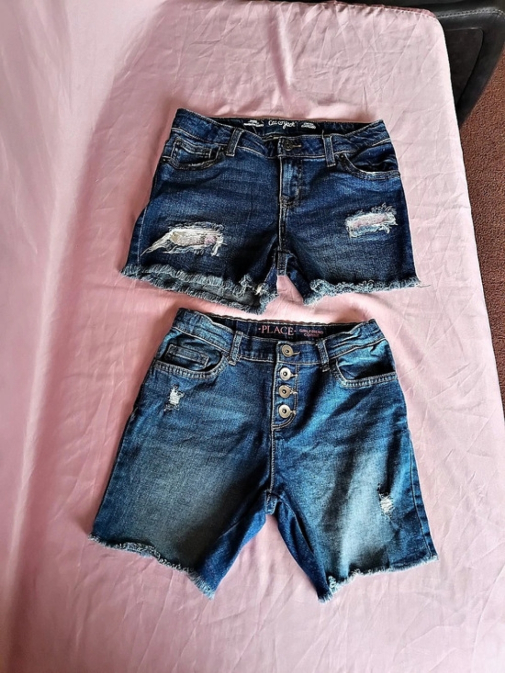 2 Girls Shorts Size 10/12 Brands Place Sz. 10 Cat & Jack Sz. L(10-12)